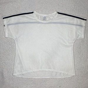 Zella White Mesh T-Shirt: Size Extra Large